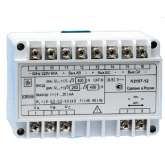 Е3855 преобразователь измерительный напряжения переменного трехфазного тока фото 1