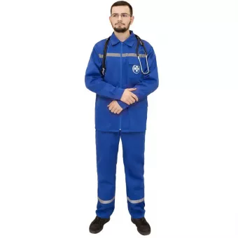 Костюм демисезонный мужской Скорая помощь СТ (тк.Темп,210), васильковый фото 1