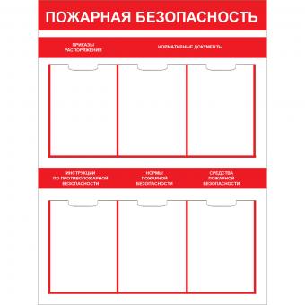 Стенд "Пожарная безопасность (Пластик 1000 x 0750)" фото 1