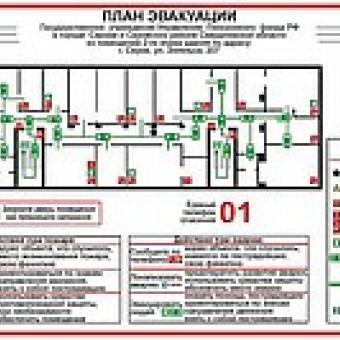 План эвакуации на пластике в пластиковой рамке (840 х 600) фото 1