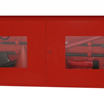 Стенд пожарный металлический закрытый с окном фото 1