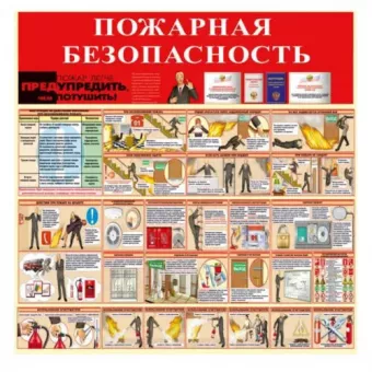 Cтенд «Пожарная безопасность» (Пластик 1000 x 1000) фото 1