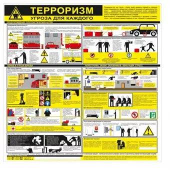 Cтенд «Терроризм-угроза обществу» (Пластик 1000 x 1000) фото 1