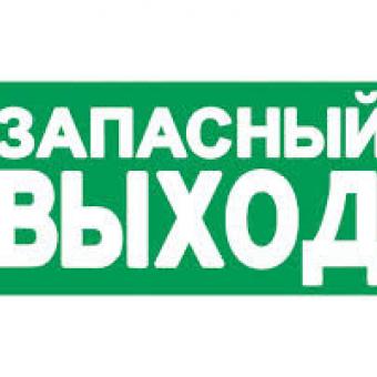 Указатель запасного выхода (Пластик 150 х 300) фото 1