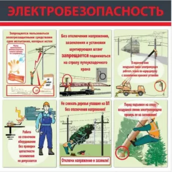 Стенд «Электробезопасность» (Пленка 1000 x 1000, 2 листа) фото 1
